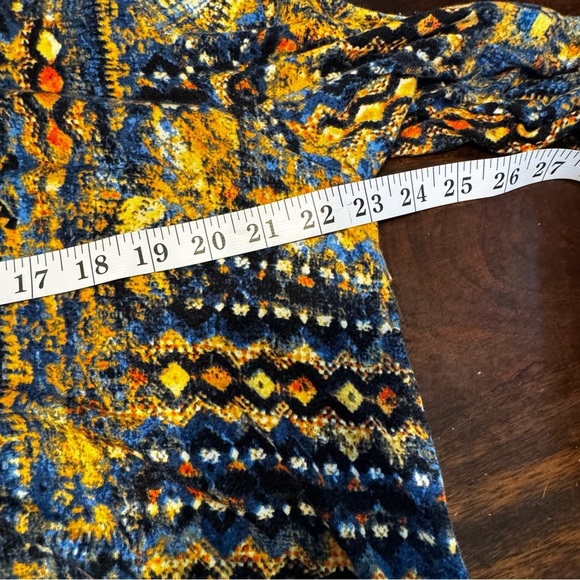 Premise Studio Women’s Ruched Sleeve Tribal Print Front Pocket Tunic Sz 2X - Picture 9 of 9